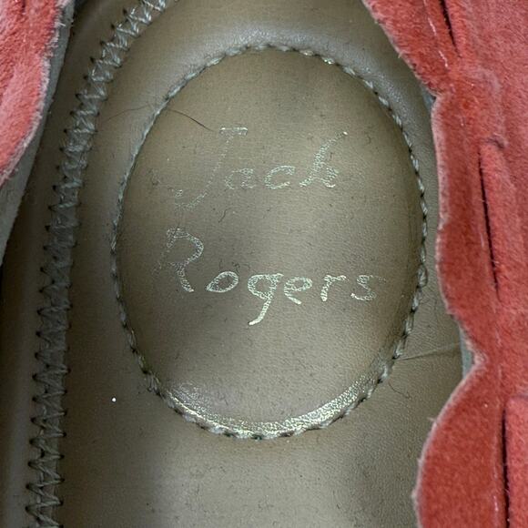 Jack Rogers Lucie Scalloped Ballet Flats Women’s 9 Dusty Rose Suede - Picture 9 of 9